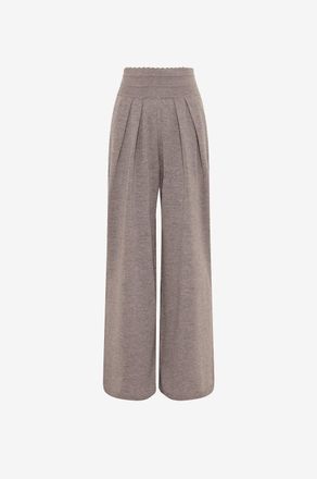 Molli Weite Strick-Bundfaltenhose Lauren2