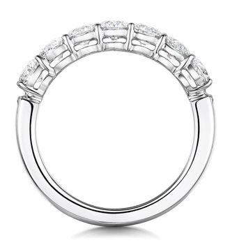 The Diamond Store Lenora Diamond Eternity Ring Round Cut 1.29ct VVs Platinum Size H-I