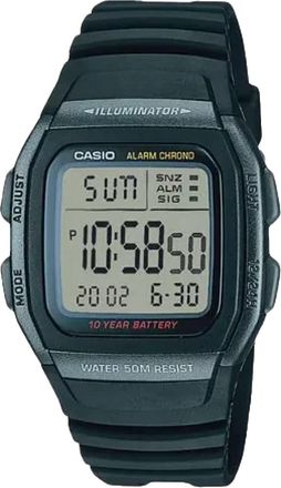 Casio Mens Classic Digital Watch with Black Strap - W-96H-1BV