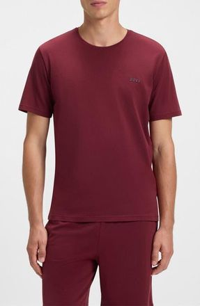 BOSS Mix Match Stretch Cotton Lounge T-Shirt in Dark Red at Nordstrom, Size Xx-Large
