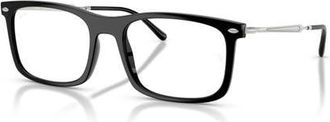 Ray-Ban 56mm Rectangle optical glasses in Black at Nordstrom