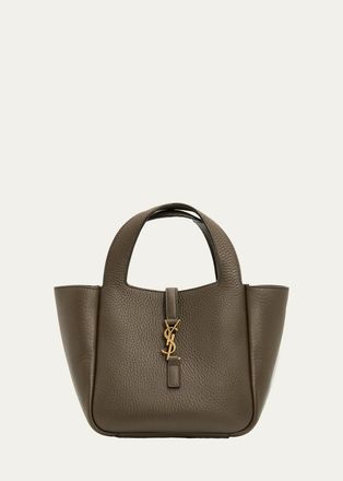 Saint Laurent Le 5 &agrave; 7 Bea Mini Tote Bag in Grained Leather