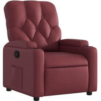 vidaXL Vidaxl - Sill&oacute;n Reclinable De Cuero Sint&eacute;tico Rojo Tinto