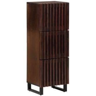 vidaXL Highboard Brown 40x34x110 cm Solid Wood Mango vidaXL