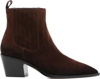 Santoni Bruine Enkellaarzen voor Vrouwen - Dames - Cowboylaarzen - Bruin - 38 1/2 EU - Schoenen