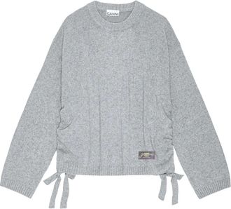 Ganni Trui met trekkoord - Grijs