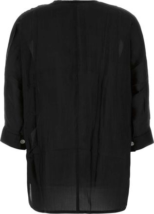 The Rose Ibiza Womens Indochine Blouse Black Silk