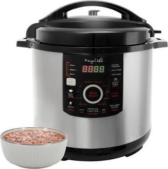 MegaChef 12 Quart Steel Digital Pressure Cooker with 15 Presets and Glass Lid in Grey at Nordstrom