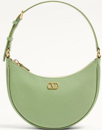 Valentino Garavani Mini Borsa Hobo VLogo Signature In Vitello Granato Donna MENTA UNI