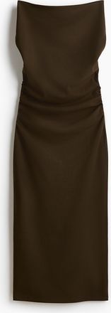 H&M Drapiertes Neckholderkleid - Green