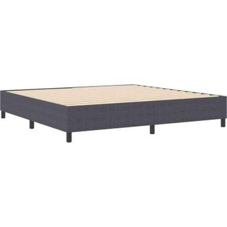 vidaXL Cama Tipo Box Spring Gris Oscuro 200 X 200 Cm Telas De Pana Vidaxl