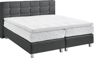 Westfalia Polsterbetten Boxspringbett mit Knöpfen in Kristalloptik, wahlweise mit Topper