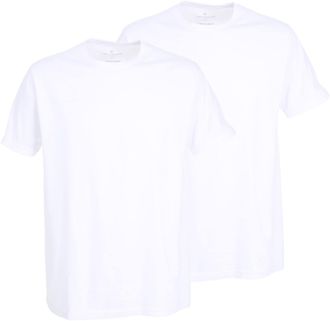 Tom Tailor T-Shirt TOM TAILOR Ohio, Herren, Gr. L, weiss (wei&szlig;), Single Jersey, Obermaterial: 100% Baumwolle, unifarben, Basic, bequem h&uuml;ftlang, Rundhals, Shirts