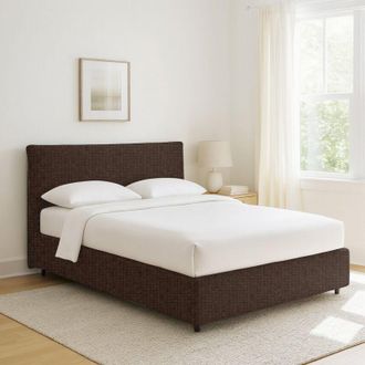 Dmora Cama Plaza Y Media Oldham, Desenfundable, Made In Italy, Marr&oacute;n