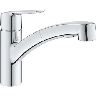 GROHE Start Mezclador Monomando De Fregadero, Con Teleducha Extra&iacute;ble De 2 Chorros, Cromo (30531001) - Grohe