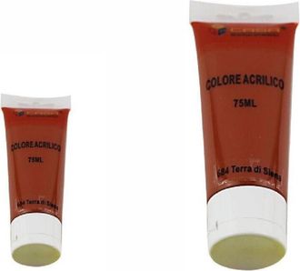 Trade Shop Trade Shop - Set 6pz Pittura Acrilica Vernice Confezione Colore Terra Di Siena Tubo 75ml 07487