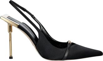 Elisabetta Franchi Pumps met sculpturale hak - Dames - Pumps - Zwart - 36 EU - Leer - Schoenen