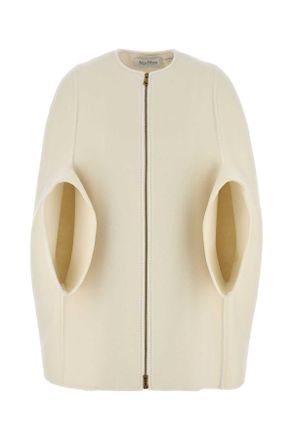 Max Mara White Cashmere Placido Cape