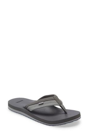 Sanuk Ziggy Water Friendly Flip Flop in Grey at Nordstrom, Size 10