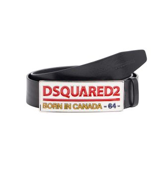 Dsquared2 Black Solid Logo Belt