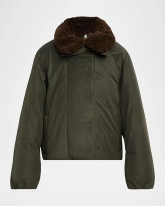 Vince Faux-Fur-Lined Puffer Coat