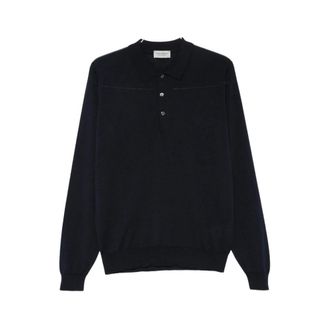 John Smedley Heren, Tops, Blauw, Maat: 2XL Wol