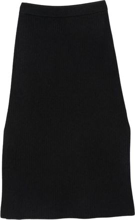 A.P.C. Lange Merinowol Rok - Dames - Midirokken - Zwart - S - Wol - Rokken
