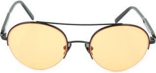 Retro Superfuture 51mm Round Sunglasses in Black at Nordstrom Rack