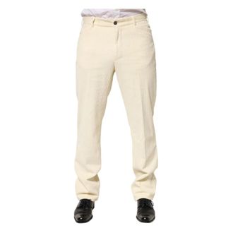 Burberry Chinos, male, Beige, Size: L Corduroy Pants