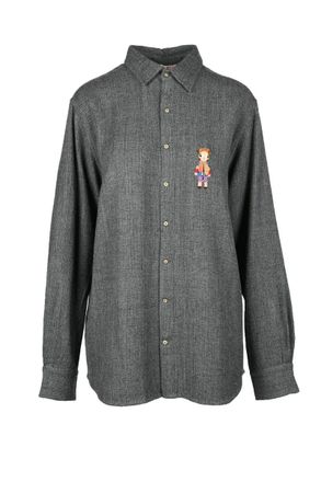 P&eacute;ro Oversize Wool Shirt - Grey