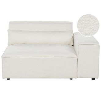 Beliani Beliani - M&oacute;dulo Esquinero De Sof&aacute; Moderno 1 Plaza Tapizado De Boucl&eacute; Blanco Hellnar