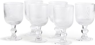 La Redoute Interieurs Set van 6 wijnglazen met groeven, Ostri