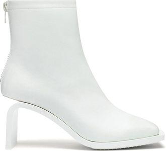 Courr&egrave;ges Stream leather ankle boots - women - Goat Skin/Calf Leather/Calf Leather - 39 - White
