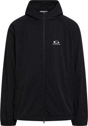 Balenciaga Light Jackets, male, Black, Size: M Technical Tracksuit Jacket