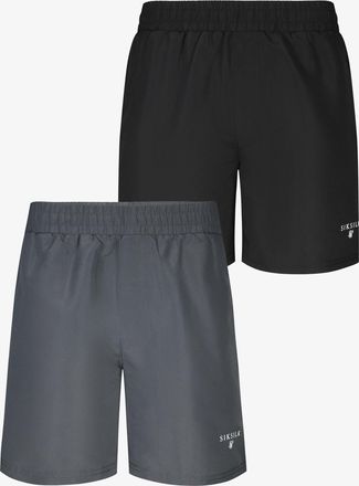 Siksilk Mens Black Grey Pack of 2 Swim Shorts XXL