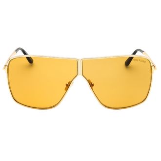Tom Ford Womens Huxley Shiny Deep Gold Sunglasses Metal - One Size