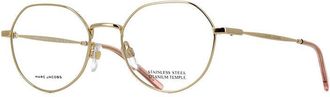 Marc Jacobs Round Metal Frame Eyeglasses - Gold