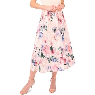 Ted Baker Aria Floral Pleated Skirt in Vanilla Ice at Nordstrom, Size 10