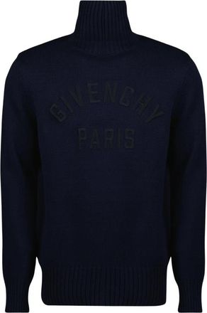 Givenchy Navy Blauwe Coltrui - Heren - Coltruien - Blauw - M - Truien & Vesten