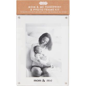 Mud Pie Mom & Baby Hand Print Frame Kit in Clear at Nordstrom Rack