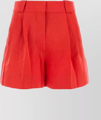 Blazé Milano silk blend flica selle pleated shorts