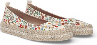 Blowfish Womens Floral White Ballet Flats Ballerina Casual Shoes - Benita