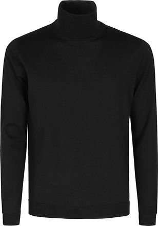 Roberto Collina Stijlvol Dolcevita Trui - Heren - Coltruien - Zwart - 3XL - Wol - Truien & Vesten