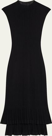 A.L.C. Kennedy Mock-Neck Plisse Dress