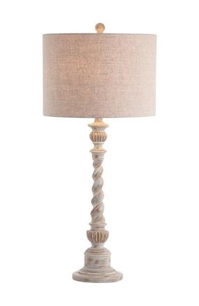 Jonathan Y Designs Regent 33 Rustic Resin LED Table Lamp, White Wash at Nordstrom