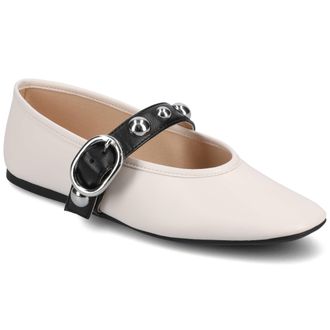 Journee Collection Womens Naveah Studded Ballet Flats