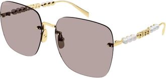 Gucci Pink Square Ladies Sunglasses GG1923SA 004 63