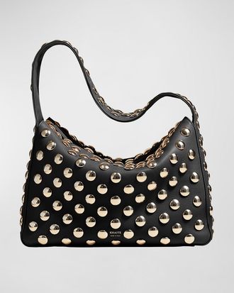 Khaite Elena Studded Leather Shoulder Bag