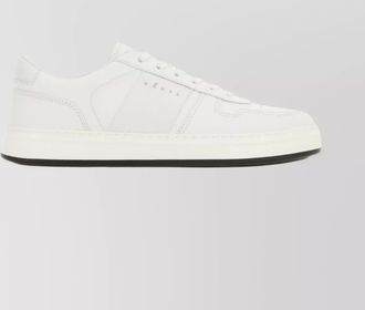 Hogan low-top round toe rubber sole sneakers