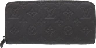 Louis Vuitton Black Monogram Shadow Leather Long Wallet (Bi-Fold) (Pre-Owned)